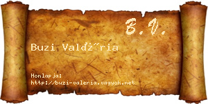 Buzi Valéria névjegykártya